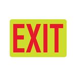 Luminescent Exit 8" x12" Sign